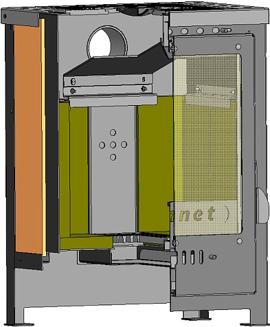 Печь-камин Kennet Гермес с плитой М25, 7кВт купить в СОМ