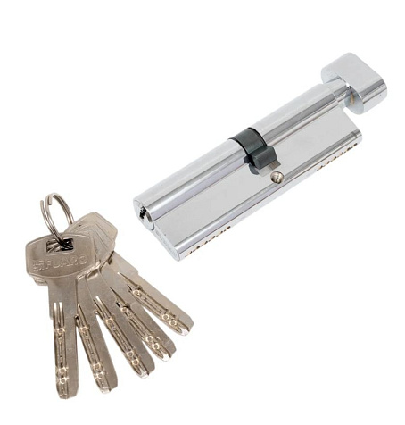 Механизм цилиндровый FUARO (200 ZM/100) 2000ZMKnob100(50+10+40) CP хром 5Key с вертушкой купить в СОМ
