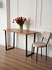 Стол Экси 1150х590 ЛДСП Дуб вотан/каркас металл черный купить в СОМ
