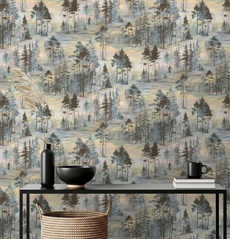 Обои виниловые на флизелиновой основе 89206Е Elysium Сосновый бор, 1.06 х 10 м . купить в СОМ