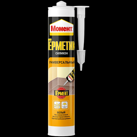 Герметик силиконовый Момент, универсальный, белый, 280 мл купить в СОМ