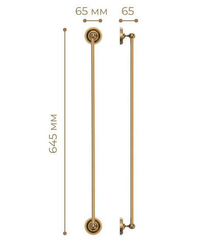 Полотенцедержатель Fora Real FOR-RE008, 60 см купить в СОМ