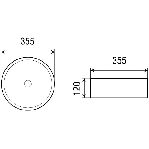 Раковина накладная Azario AZ-3134, 355 х355 х120 мм, белая матовая купить в СОМ