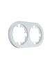 Рамка для розеток и выключателей LEZARD OSEN Осень 2м. горизонтальная, круглая, белая купить в СОМ