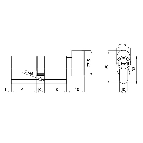 Механизм цилиндровый FUARO (200 ZM/80) 2000ZM Knob 80 (30+10+40) BL-24 черный 5Key с вертушкой купить в СОМ